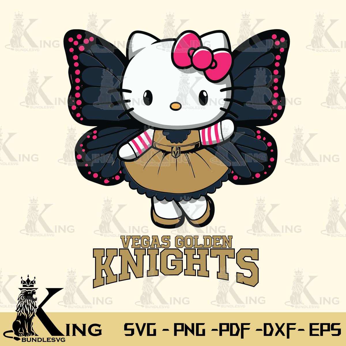 Vegas Golden Knights Whimsical Kitty Wings Svg Eps Dxf Png File, Digital Download