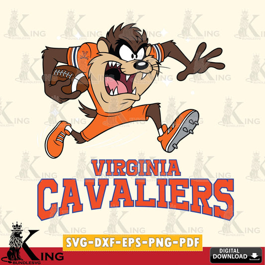 Virginia Cavaliers Angry Taz Football SVG file, Cut file  , Digital Download , Instant Download, Taz svg, NCAA svg