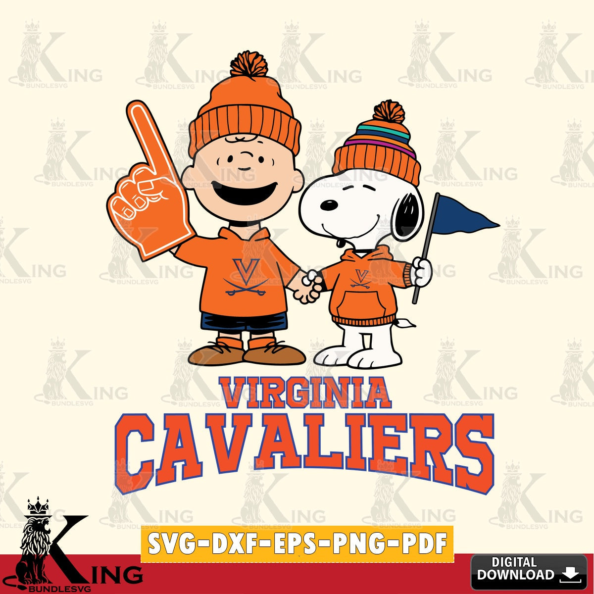 Virginia Cavaliers Peanuts Fan Gear SVG, Cricut, Cut file  , Digital Download , Instant Download, Peanuts svg, NCAA svg, Football svg, Sport svg