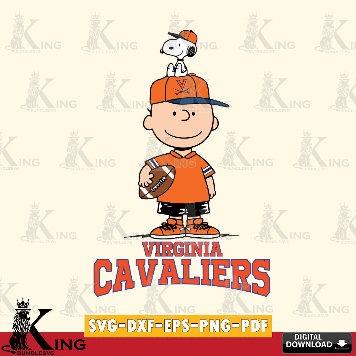 Virginia Cavaliers Peanuts Football Rugby SVG, Cricut, Cut file  , Digital Download , Instant Download, Peanuts svg, NCAA svg, Football svg, Sport svg