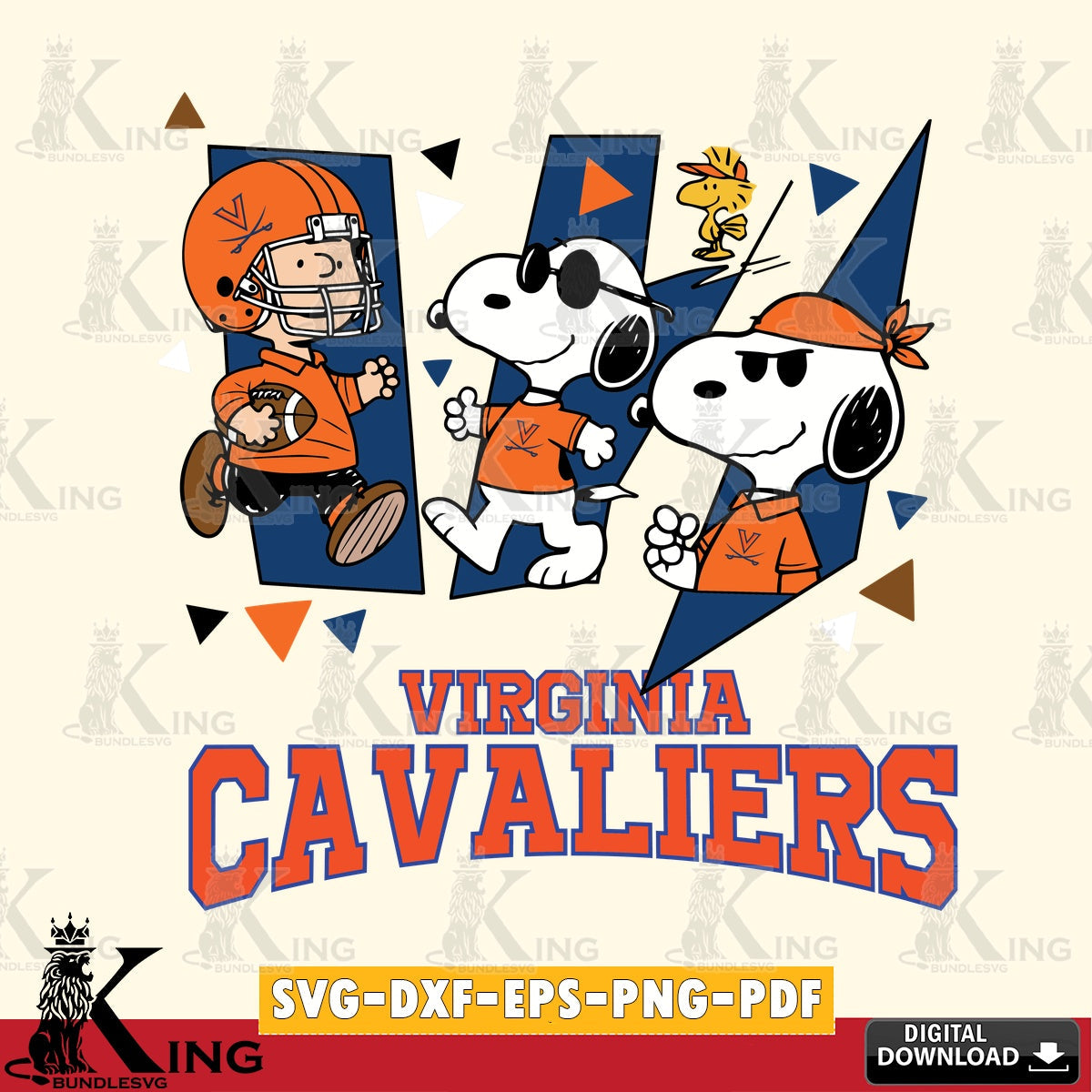 Virginia Cavaliers Peanuts Joe Cool SVG, Cricut, Cut file  , Digital Download , Instant Download, Peanuts svg, NCAA svg, Football svg, Sport svg