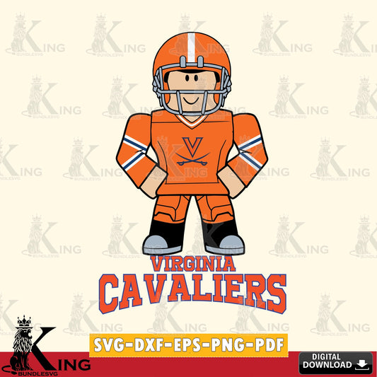 Virginia Cavaliers Roblox Cool Football SVG file , NCAA Cricut,  File cut , Digital Download , PDF File