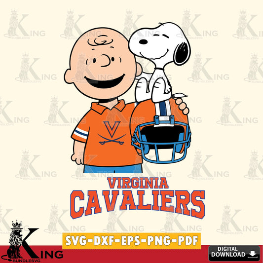 Virginia Cavaliers Snoopy On Helmet SVG, Cricut, Cut file  , Digital Download , Instant Download, Peanuts svg, NCAA svg, Football svg, Sport svg