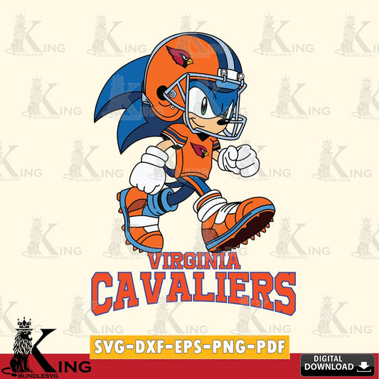 Virginia Cavaliers Sonic Ready Football SVG file, Vector , Digital Download , PDF File , Instant Download