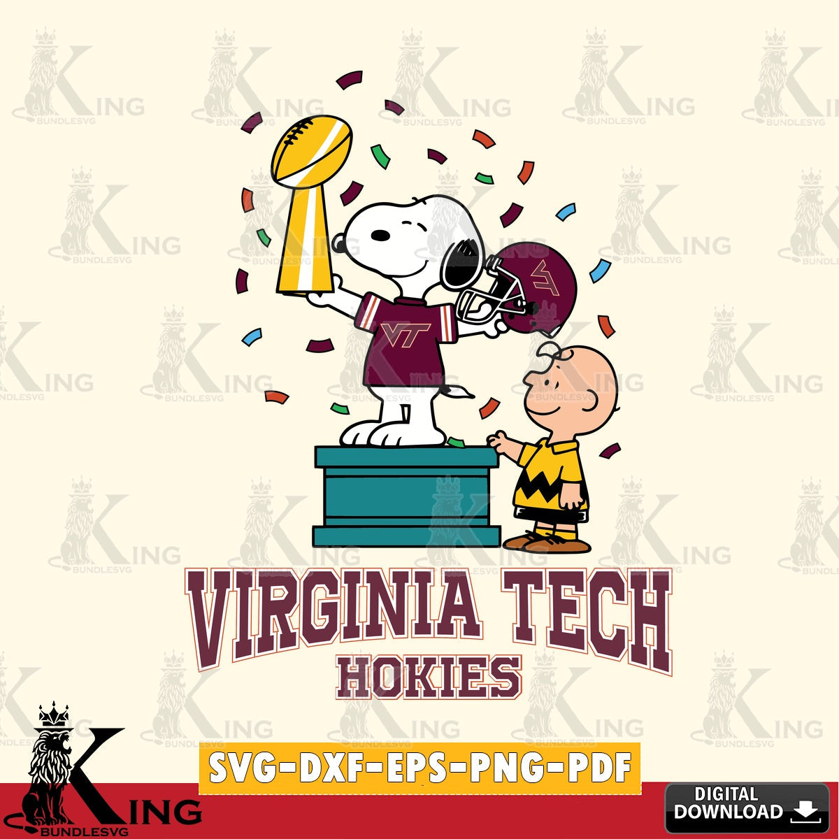 Virginia Tech Hokies Peanuts Winner SVG, Cricut, Cut file  , Digital Download , Instant Download, Peanuts svg, NCAA svg, Football svg, Sport svg