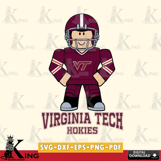 Virginia Tech Hokies Roblox Cool Football SVG file , NCAA Cricut,  File cut , Digital Download , PDF File