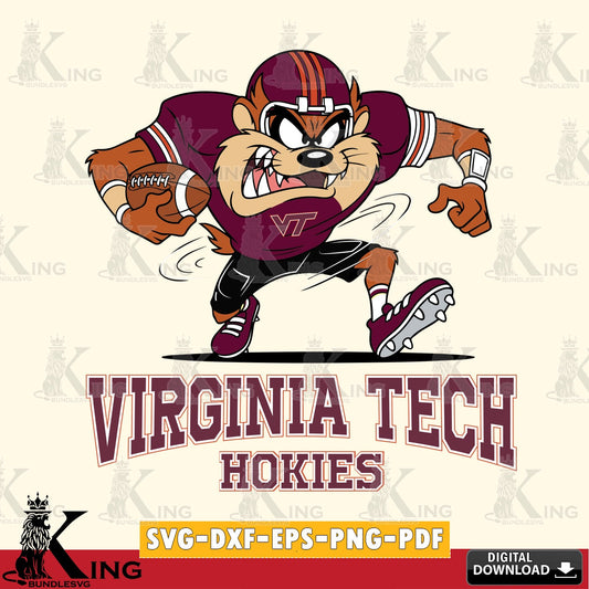 Virginia Tech Hokies Taz Football Helmet SVG file, Cut file  , Digital Download , Instant Download, Taz svg, NCAA svg
