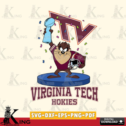 Virginia Tech Hokies Taz Trophy Podium SVG file, Cut file  , Digital Download , Instant Download, Taz svg, NCAA svg