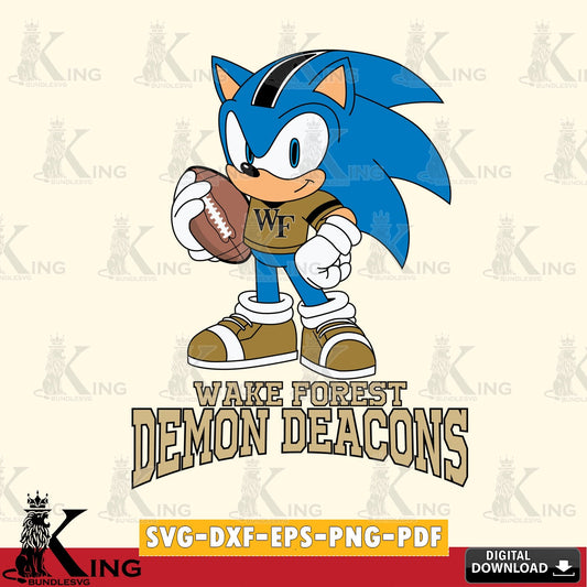 Printable art of Wake Forest Demon Deacons Sonic Game Day Ready, cut file ideal for vinyl projects and T-shirt printing