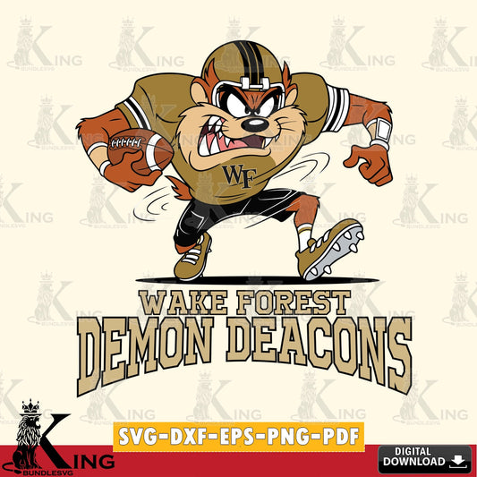 Wake Forest Demon Deacons Taz Football Helmet SVG file, Cut file  , Digital Download , Instant Download, Taz svg, NCAA svg