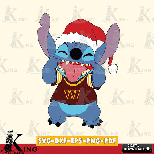 Washington Football Team Christmas Stitch Disney SVG, NFL for Cricut, Silhouette, Digital Download , file cut