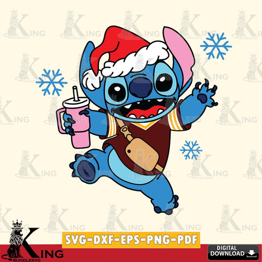 Washington Football Team Christmas Stitch With Tumbler SVG, NFL for Cricut, Silhouette, Digital Download , file cut