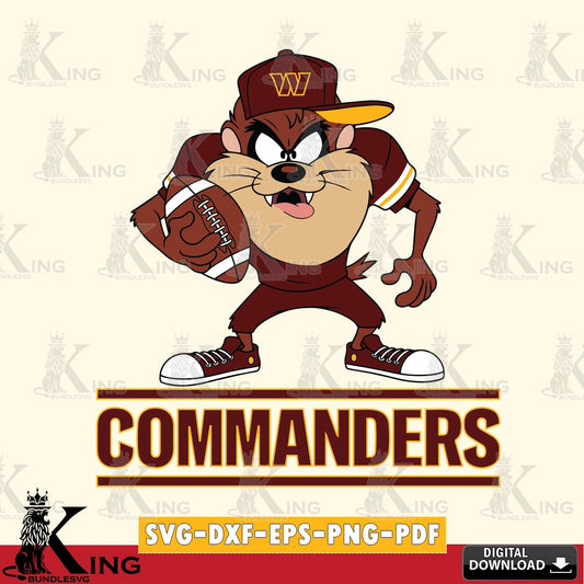 Washington Football Team Đồng phục bóng đá Taz Cut file  , Digital Download , Instant Download, Looney Tunes svg, Football svg