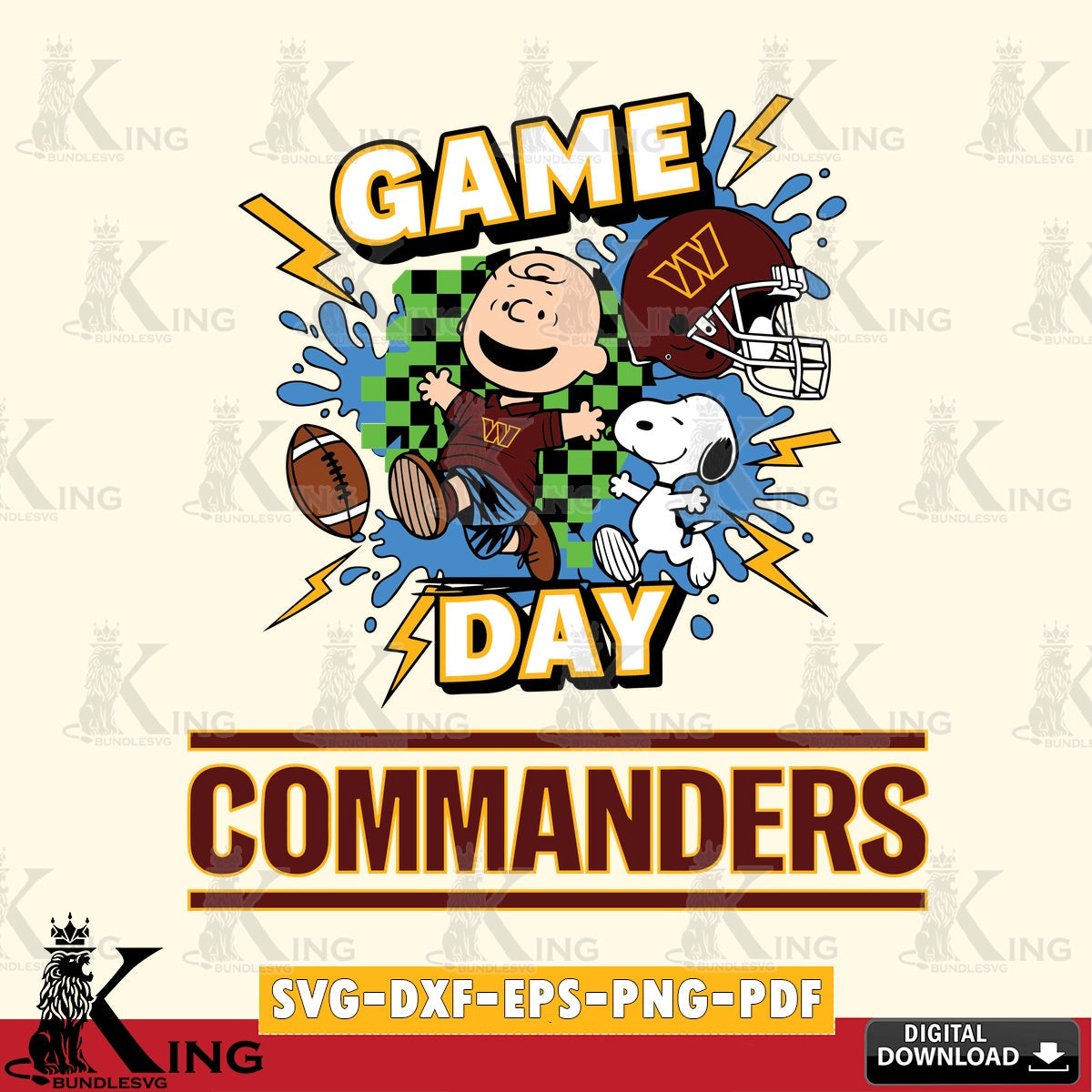 Washington Football Team Game Day Peanuts Cricut file , Cut file  , Digital Download , PDF File , Instant Download