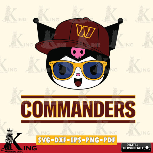 Washington Football Team Kuromi Football Cool SVG file, Cricut, Cut file  , Digital Download , Instant Download, Sanrio svg, Clipart