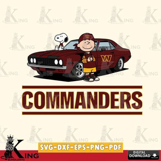 Washington Football Team Peanuts Muscle Car Cricut file , Cut file  , Digital Download , PDF File , Instant Download