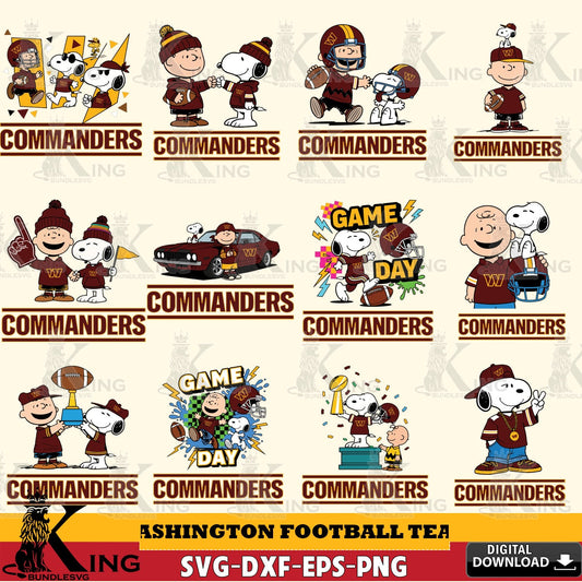 Washington Football Team Peanuts Play Football NFL Bundle Cricut file , Cut file  , Digital Download , PDF File , Instant Download