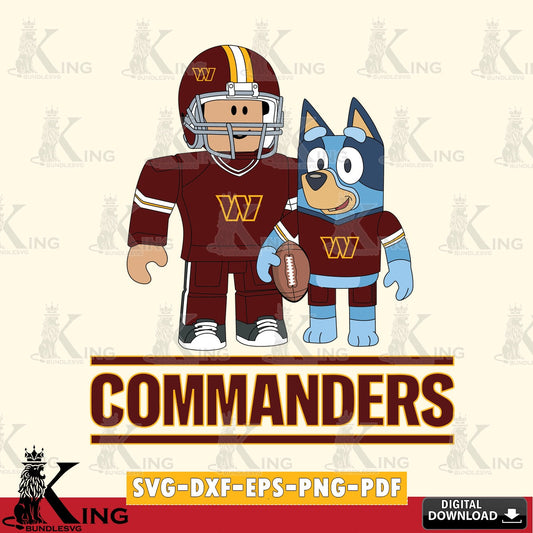 Washington Football Team Roblox & Bluey Football SVG file , Cricut, NFL  File cut , Digital Download , PDF File