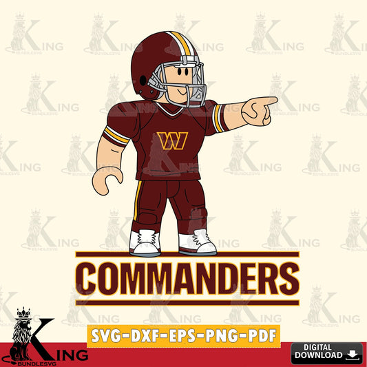 Washington Football Team Roblox Player Football SVG file , Cricut, NFL  File cut , Digital Download , PDF File
