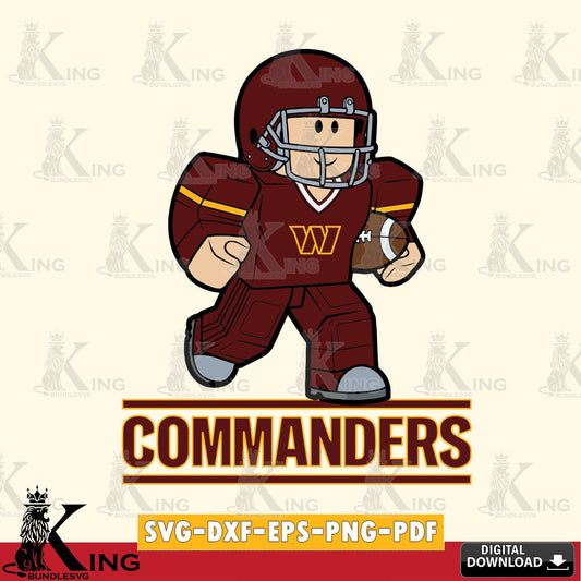 Washington Football Team Roblox Player Rugby SVG file , Cricut, NFL  File cut , Digital Download , PDF File