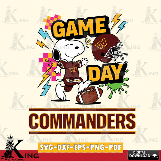 Washington Football Team Snoopy Game day Cricut file , Cut file  , Digital Download , PDF File , Instant Download