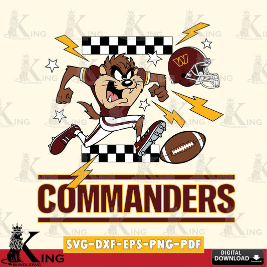 Washington Football Team Taz Football Lightning Cut file  , Digital Download , Instant Download, Looney Tunes svg, Football svg