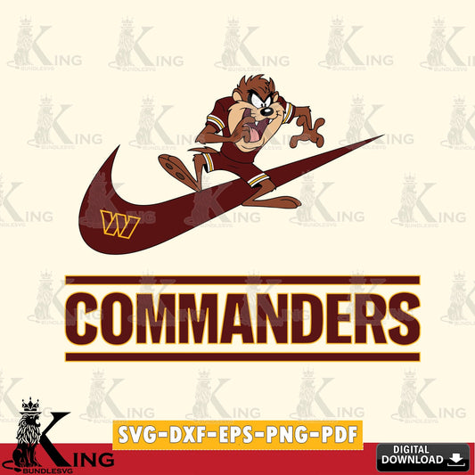 Washington Football Team Taz Football Nike Cut file  , Digital Download , Instant Download, Looney Tunes svg, Football svg