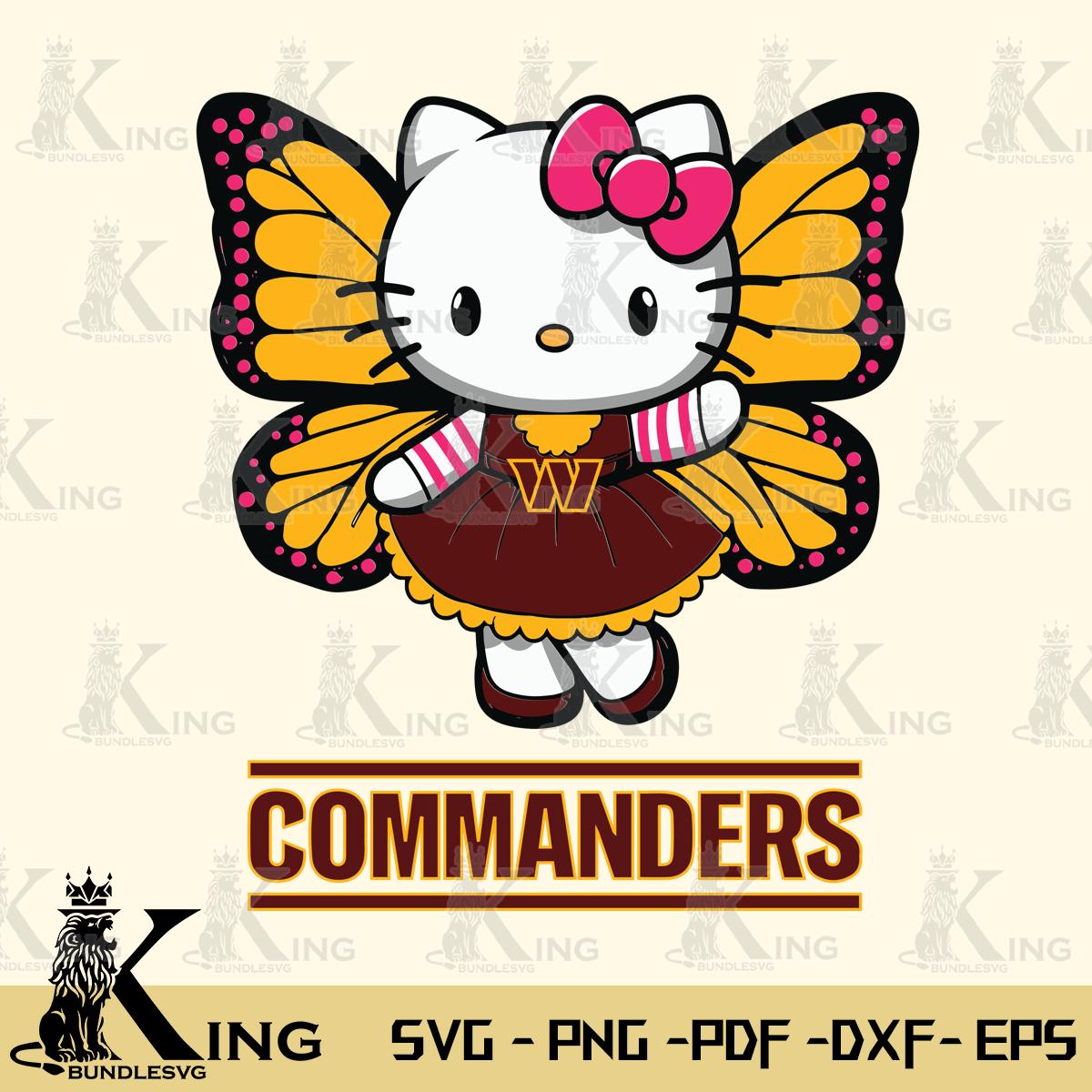 Washington Football Team Whimsical Kitty Wings Svg Eps Dxf Png File, Digital Download