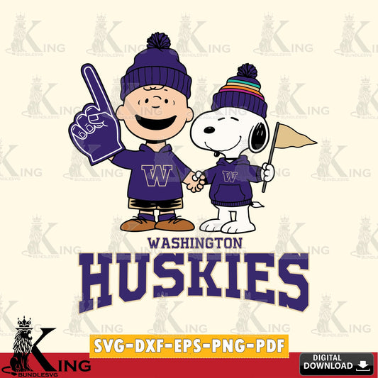 Washington Huskies Peanuts Fan Gear SVG, Cricut, Cut file  , Digital Download , Instant Download, Peanuts svg, NCAA svg, Football svg, Sport svg
