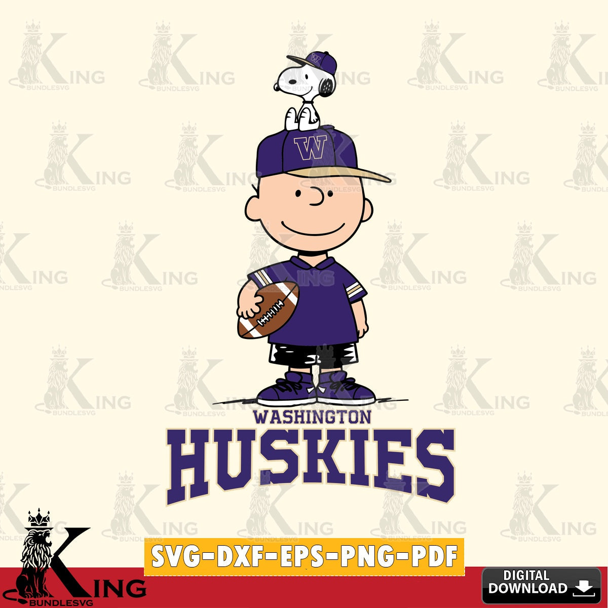 Washington Huskies Peanuts Football Rugby SVG, Cricut, Cut file  , Digital Download , Instant Download, Peanuts svg, NCAA svg, Football svg, Sport svg