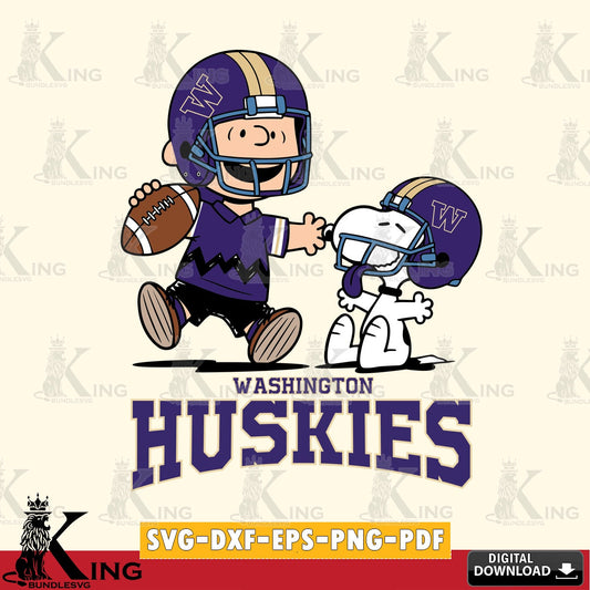 Washington Huskies Snoopy and Peanut Fun SVG, Cricut, Cut file  , Digital Download , Instant Download, Peanuts svg, NCAA svg, Football svg, Sport svg