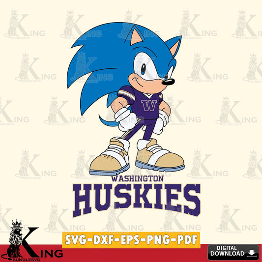 Washington Huskies Sonic Football Star Mascot SVG file, Vector , Digital Download , PDF File , Instant Download