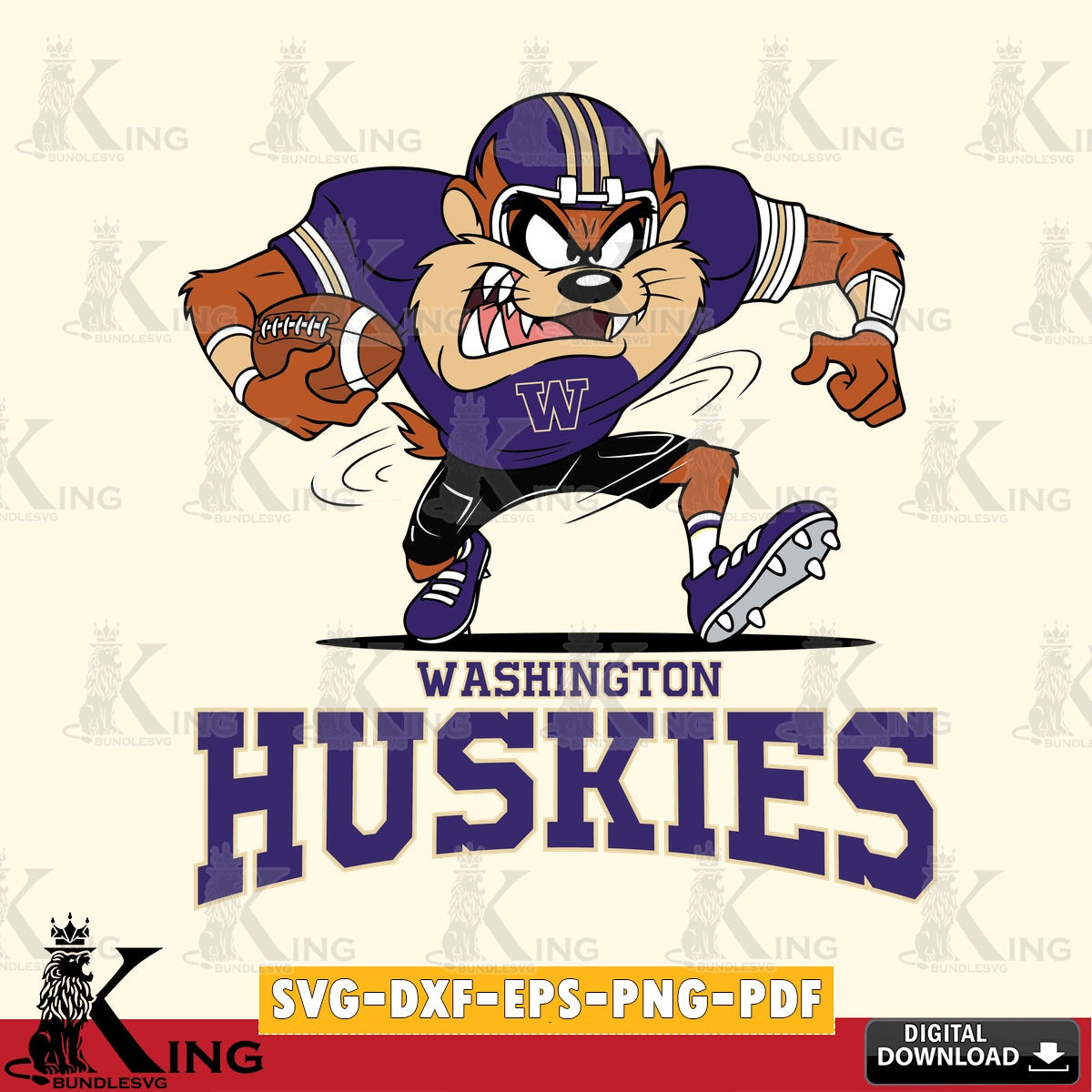 Washington Huskies Taz Football Helmet SVG file, Cut file  , Digital Download , Instant Download, Taz svg, NCAA svg