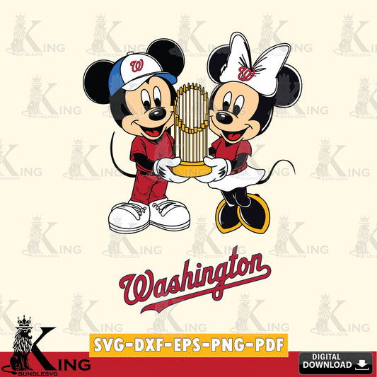 Washington Nationals Mickey Minnie Mouse Champions SVG file , For Cricut,  File cut , Digital Download , PDF File, Cut Files
