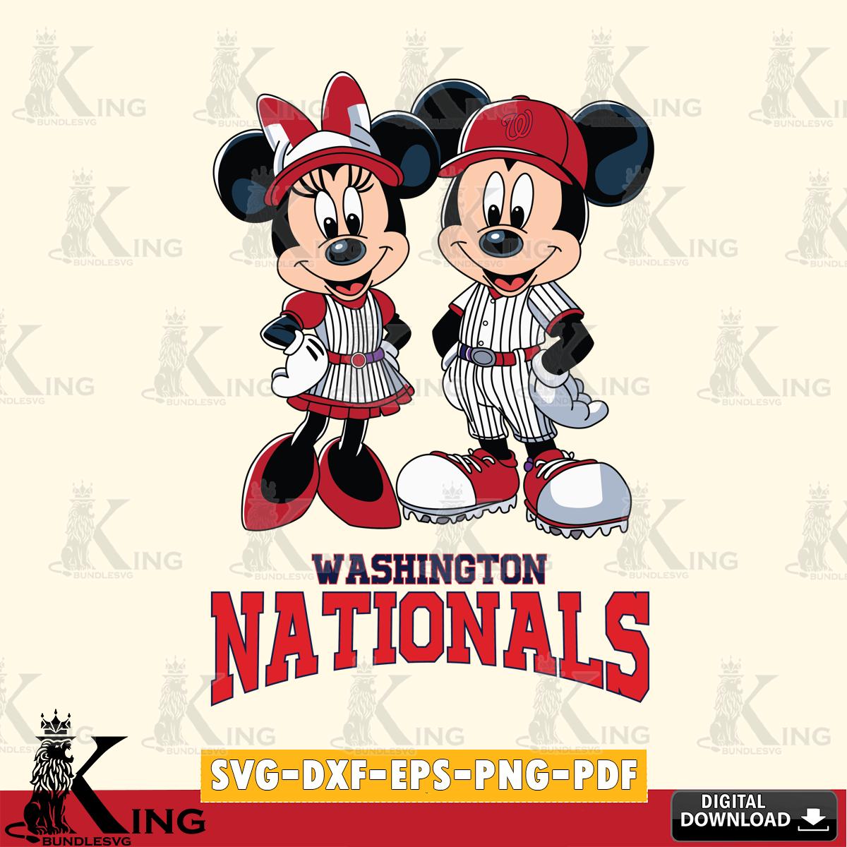 Washington Nationals Mickey Minnie Sport SVG File, MLB for Cricut, Silhouette, Digital Download , file cut