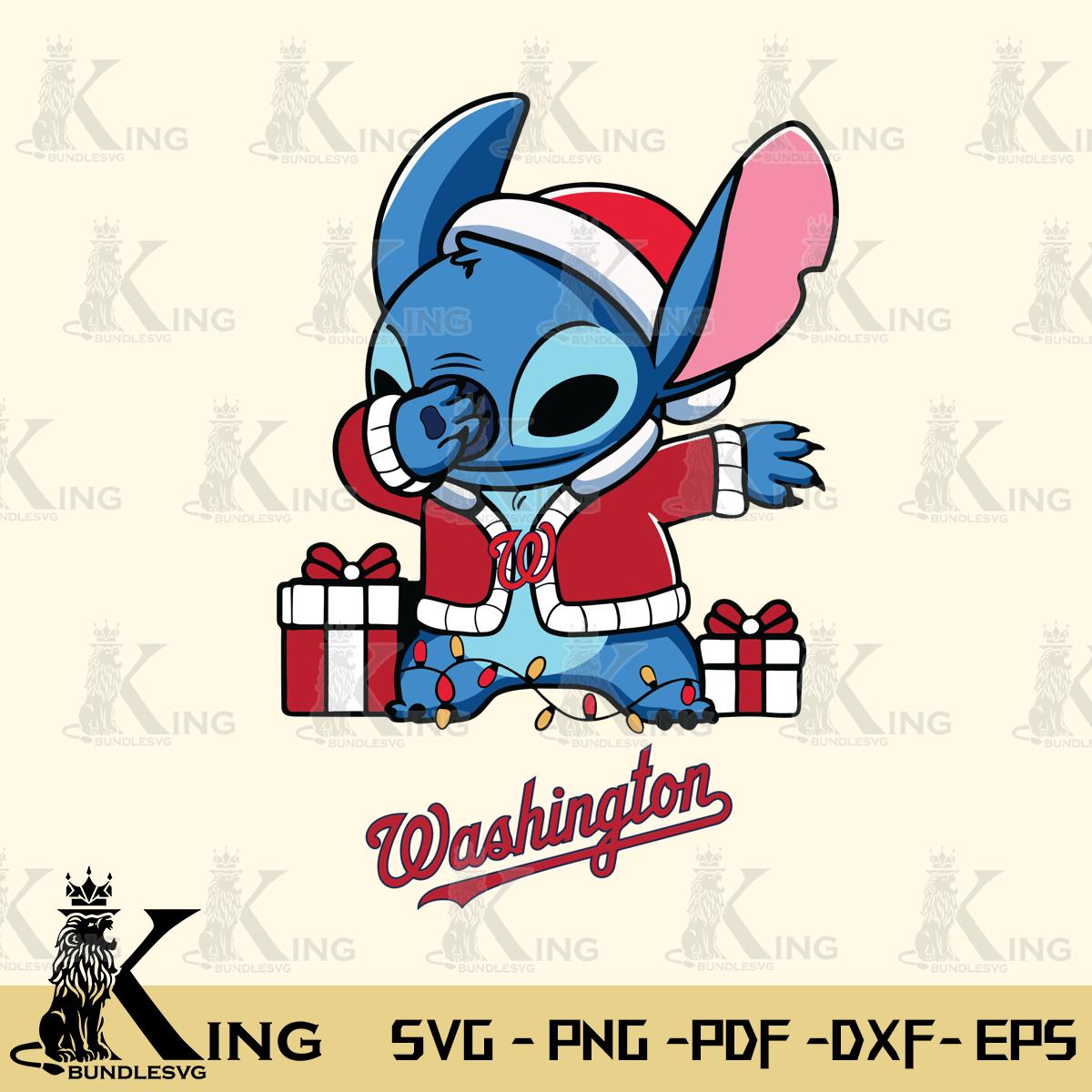 Washington Nationals Stitch Merry Christmas Svg Eps Dxf Png File, Digital Download