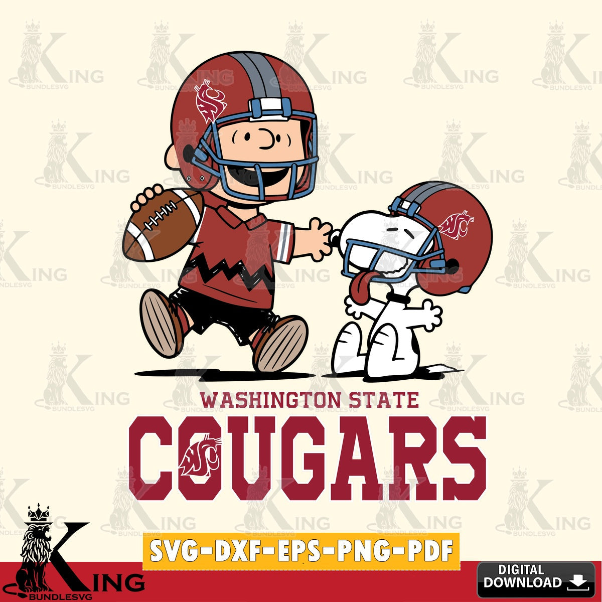 Washington State Cougars Snoopy and Peanut Fun SVG, Cricut, Cut file  , Digital Download , Instant Download, Peanuts svg, NCAA svg, Football svg, Sport svg