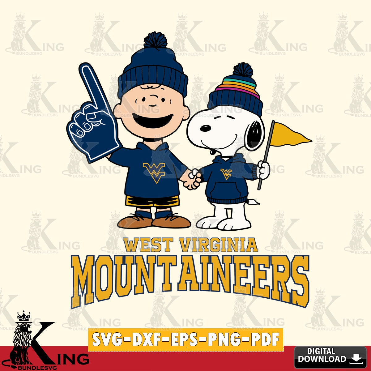 West Virginia Mountaineers Peanuts Fan Gear SVG, Cricut, Cut file  , Digital Download , Instant Download, Peanuts svg, NCAA svg, Football svg, Sport svg