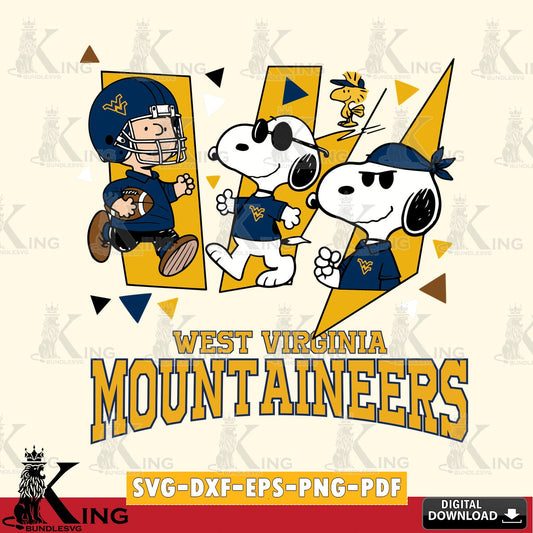 West Virginia Mountaineers Peanuts Joe Cool SVG, Cricut, Cut file  , Digital Download , Instant Download, Peanuts svg, NCAA svg, Football svg, Sport svg
