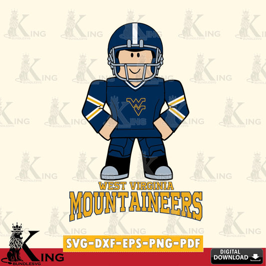 West Virginia Mountaineers Roblox Cool Football SVG file , NCAA Cricut,  File cut , Digital Download , PDF File