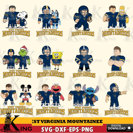 West Virginia Mountaineers Roblox With Friends football NCAA Bundle SVG file , NCAA Cricut,  File cut , Digital Download , PDF File