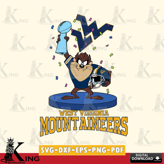 West Virginia Mountaineers Taz Trophy Podium SVG file, Cut file  , Digital Download , Instant Download, Taz svg, NCAA svg