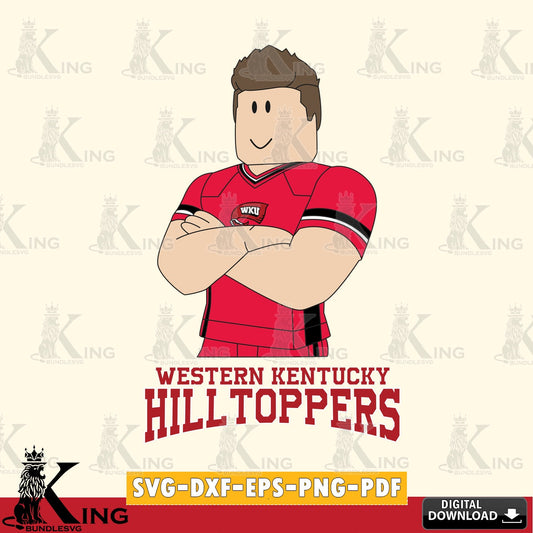 Western Kentucky Hilltoppers Roblox Football SVG file , NCAA Cricut,  File cut , Digital Download , PDF File
