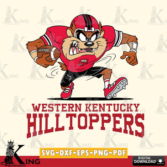Western Kentucky Hilltoppers Taz Football Helmet SVG file, Cut file  , Digital Download , Instant Download, Taz svg, NCAA svg