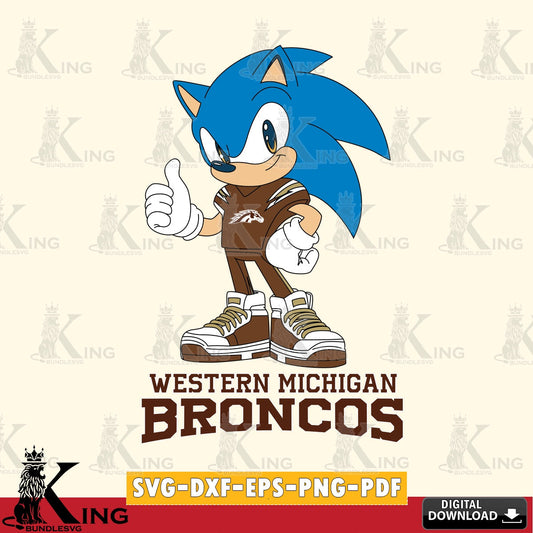 Detailed illustration of a Western Michigan Broncos Sonic Like Football, cut file ideal for vinyl projects and T-shirt printing