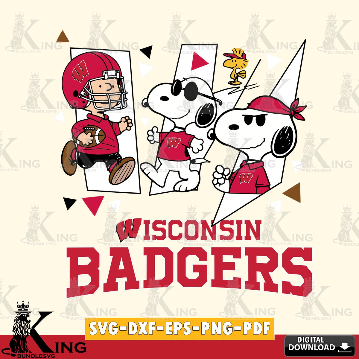 Wisconsin Badgers Peanuts Joe Cool SVG, Cricut, Cut file  , Digital Download , Instant Download, Peanuts svg, NCAA svg, Football svg, Sport svg