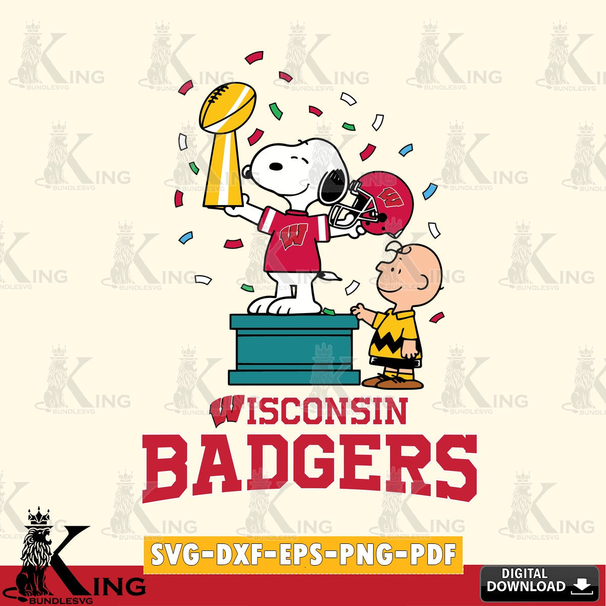 Wisconsin Badgers Peanuts Winner SVG, Cricut, Cut file  , Digital Download , Instant Download, Peanuts svg, NCAA svg, Football svg, Sport svg