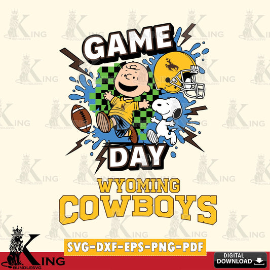 Wyoming Cowboys Game Day Peanuts SVG, Cricut, Cut file  , Digital Download , Instant Download, Peanuts svg, NCAA svg, Football svg, Sport svg
