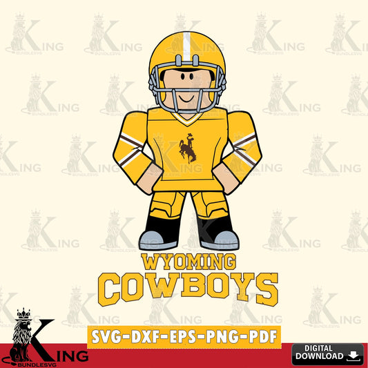 Wyoming Cowboys Roblox Cool Football SVG file , NCAA Cricut,  File cut , Digital Download , PDF File