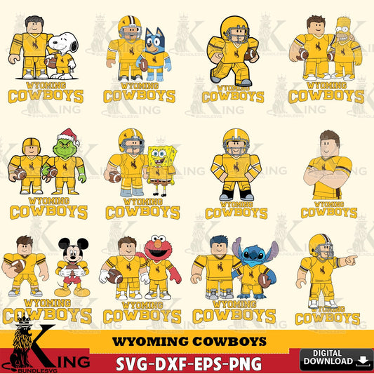 Wyoming Cowboys Roblox With Friends football NCAA Bundle SVG file , NCAA Cricut,  File cut , Digital Download , PDF File